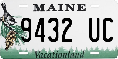 ME license plate 9432UC