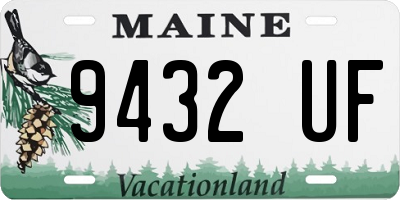 ME license plate 9432UF