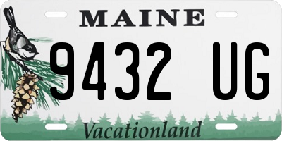 ME license plate 9432UG