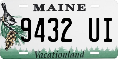 ME license plate 9432UI