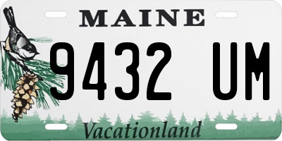 ME license plate 9432UM
