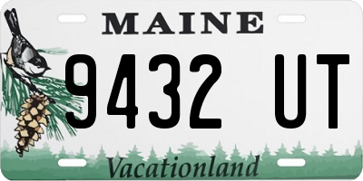 ME license plate 9432UT