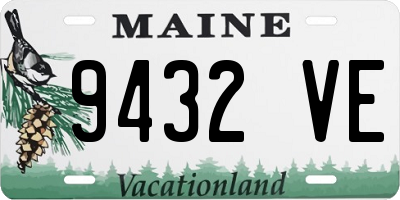 ME license plate 9432VE