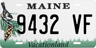 ME license plate 9432VF