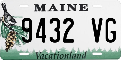 ME license plate 9432VG