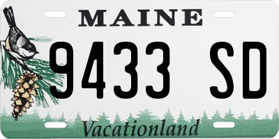 ME license plate 9433SD