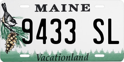 ME license plate 9433SL