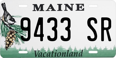ME license plate 9433SR