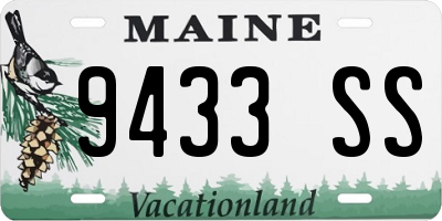 ME license plate 9433SS