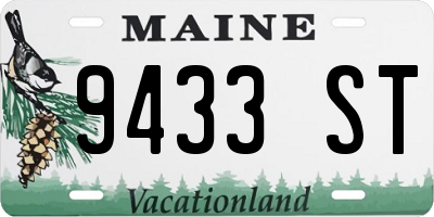 ME license plate 9433ST