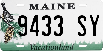 ME license plate 9433SY