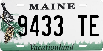 ME license plate 9433TE