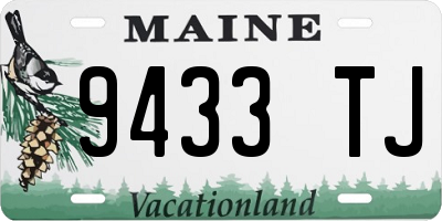 ME license plate 9433TJ