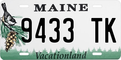 ME license plate 9433TK
