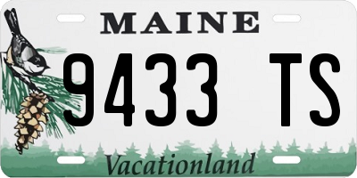 ME license plate 9433TS