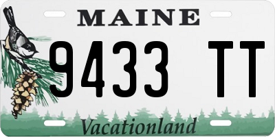 ME license plate 9433TT