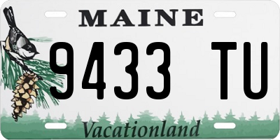 ME license plate 9433TU
