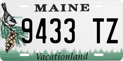ME license plate 9433TZ