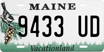ME license plate 9433UD