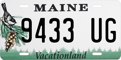 ME license plate 9433UG