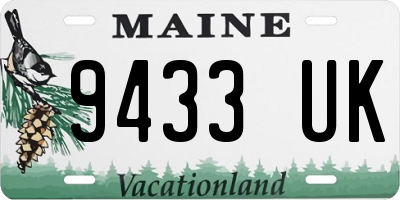 ME license plate 9433UK
