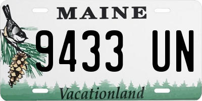 ME license plate 9433UN