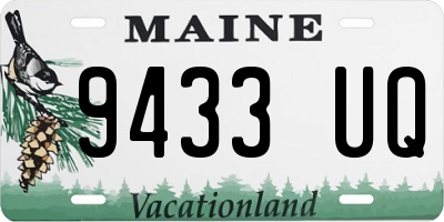 ME license plate 9433UQ