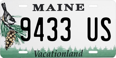ME license plate 9433US