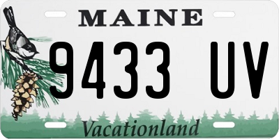 ME license plate 9433UV