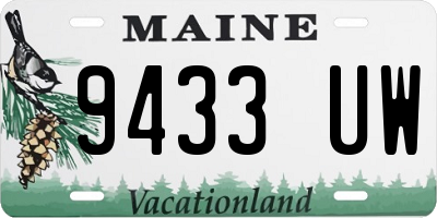 ME license plate 9433UW