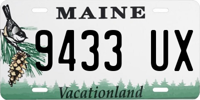 ME license plate 9433UX
