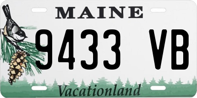ME license plate 9433VB