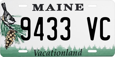 ME license plate 9433VC