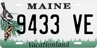 ME license plate 9433VE