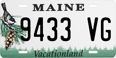 ME license plate 9433VG