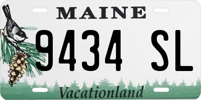 ME license plate 9434SL