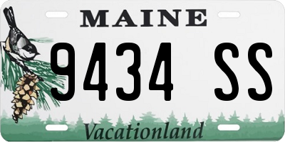 ME license plate 9434SS