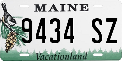 ME license plate 9434SZ
