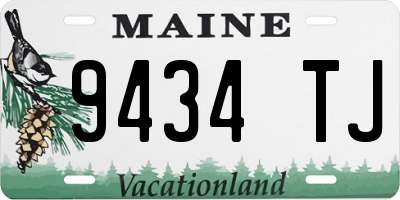 ME license plate 9434TJ