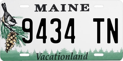 ME license plate 9434TN