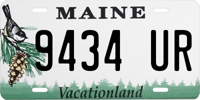 ME license plate 9434UR