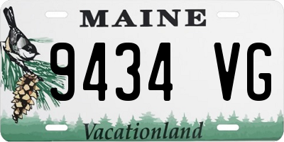 ME license plate 9434VG