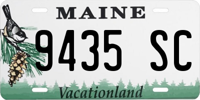 ME license plate 9435SC