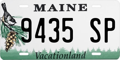 ME license plate 9435SP