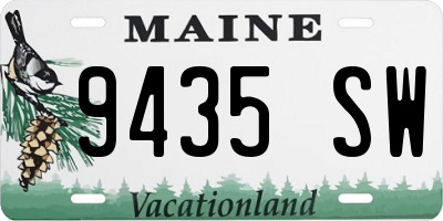ME license plate 9435SW