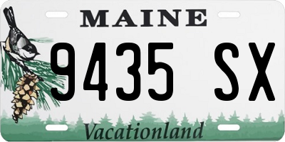 ME license plate 9435SX