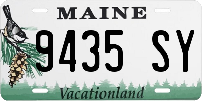 ME license plate 9435SY