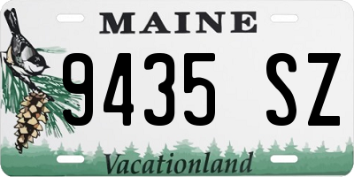ME license plate 9435SZ