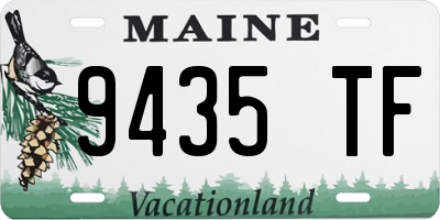 ME license plate 9435TF