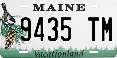 ME license plate 9435TM